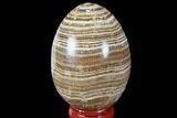Polished, Banded Aragonite Egg - Morocco #98417-1